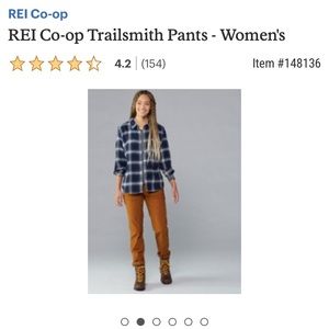 REI Co-op trail smith pants. Women’s. Size 8